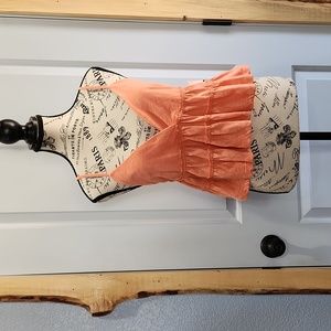 SO tiered ruffled tank top size Large